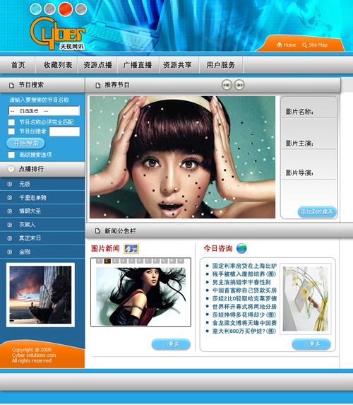 天视网讯公司网站设计